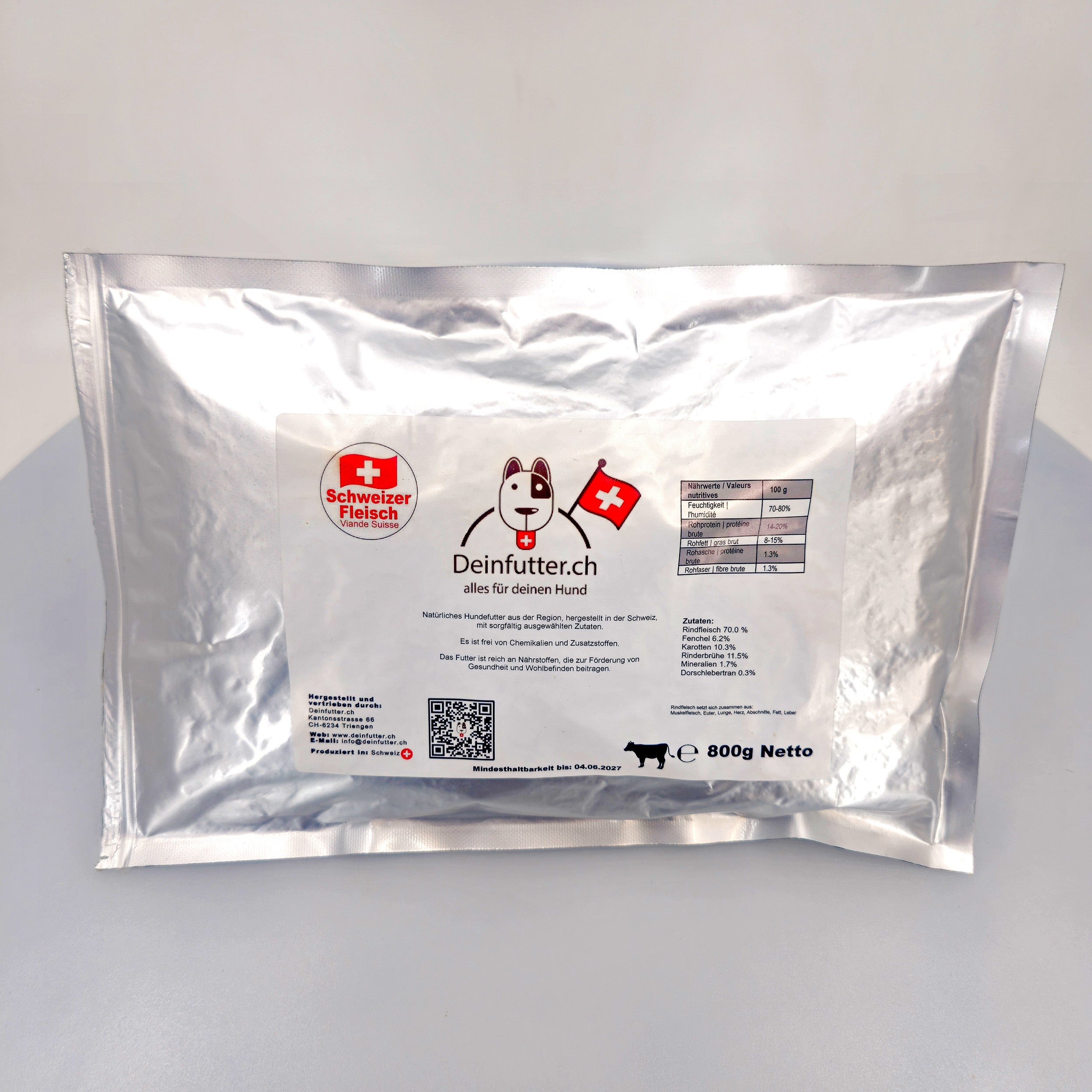 Premium Nassfutter Rind  800g